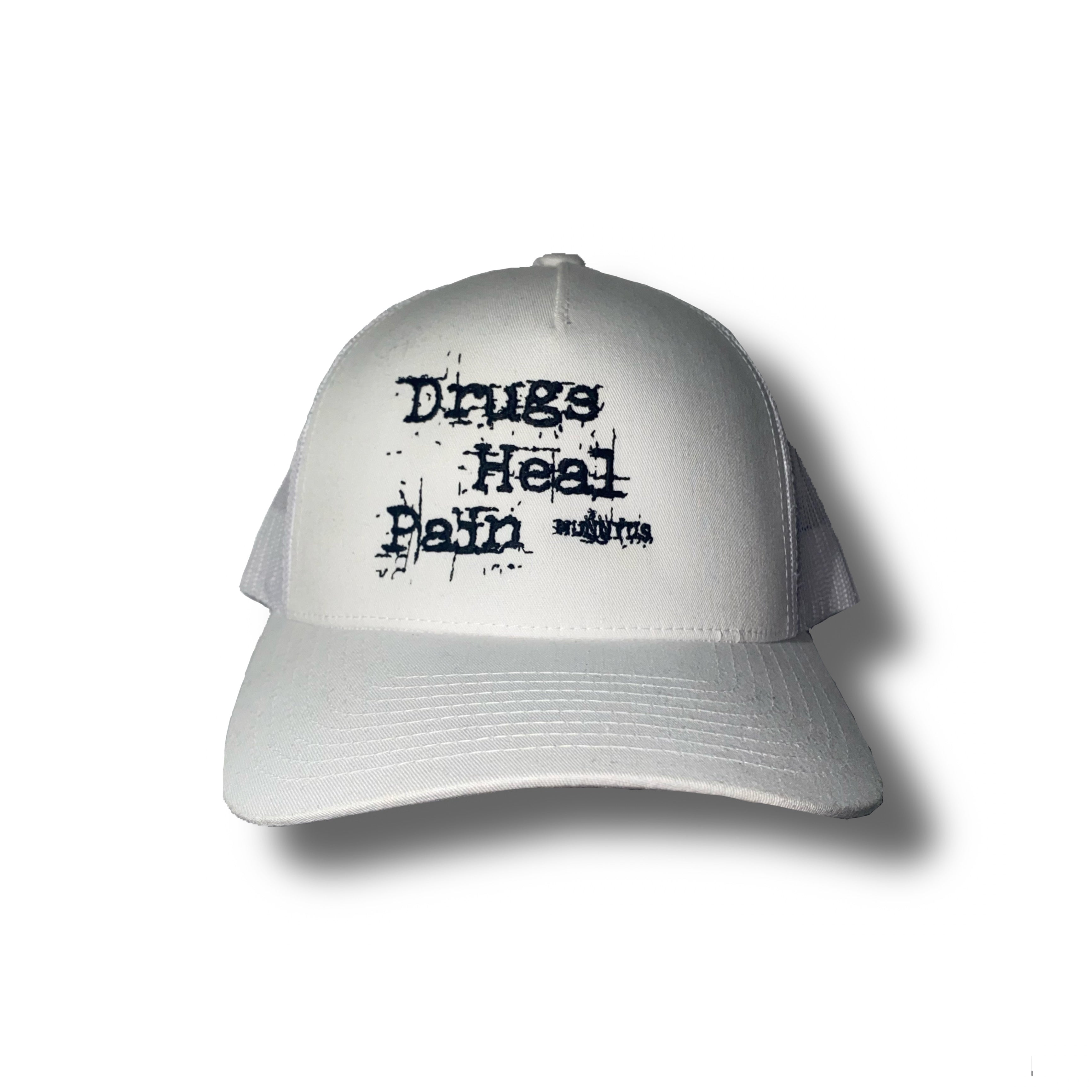 Drugs Heal Pain Trucker Hat